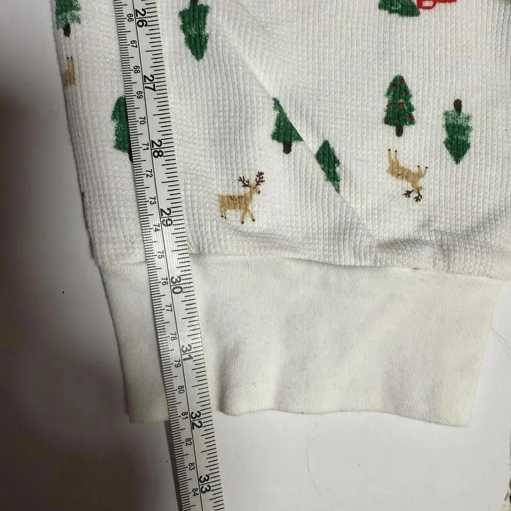 Men's Christmas thermal‎ Pajamas. Adult Carters.  XXL.  Holiday. Tree/Red Truck.